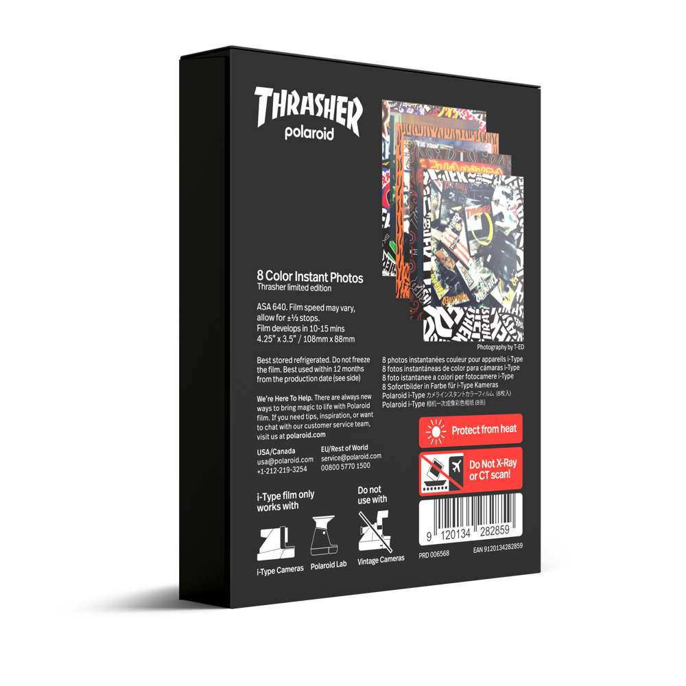 Polaroid Now Instant Camera Generation 3 + 16pcs i-Type Color Film - Thrasher Edition Set #009187S