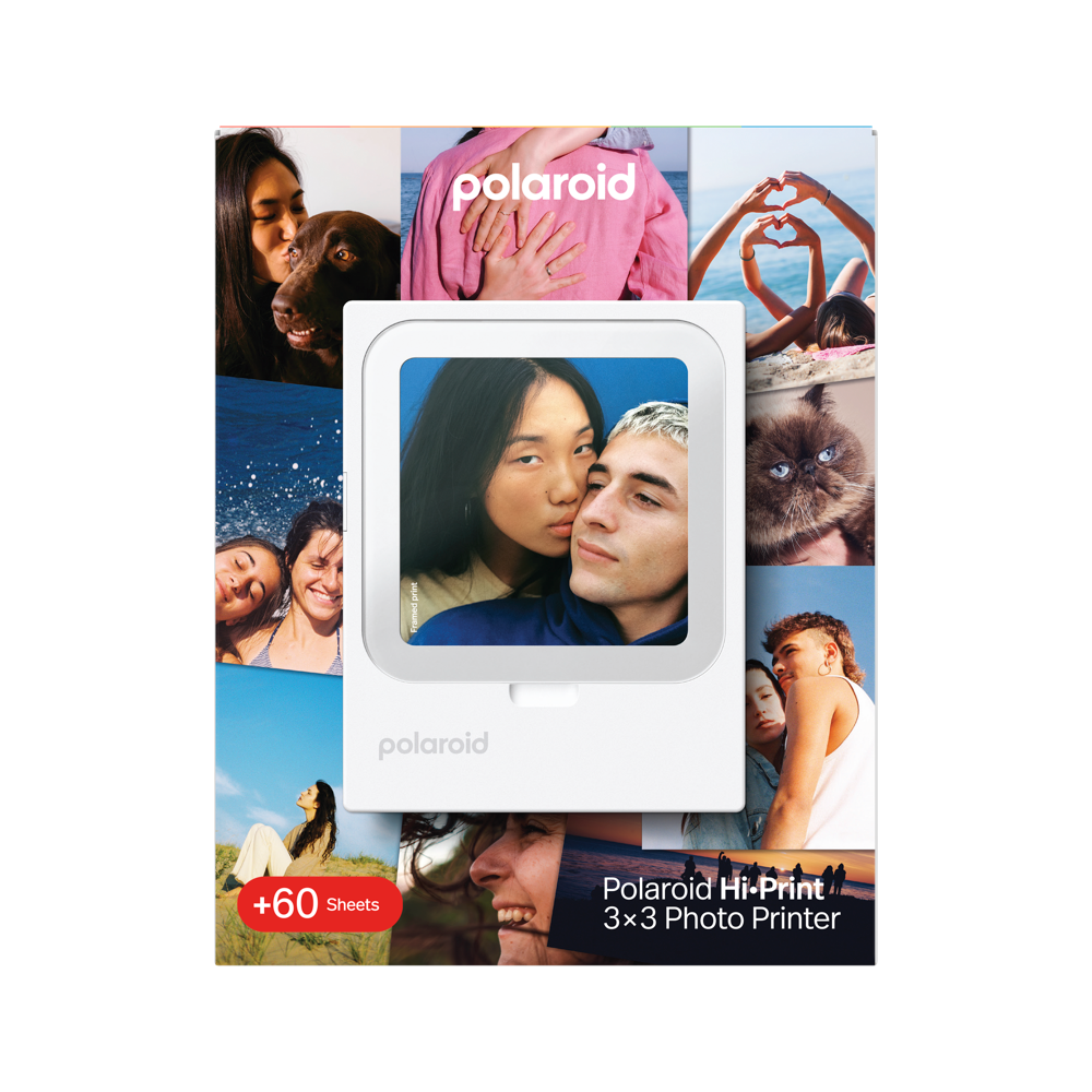 POLAROID Hi Print 3x3 Pocket Photo Printer White + 60 Sheet Bundle #006647