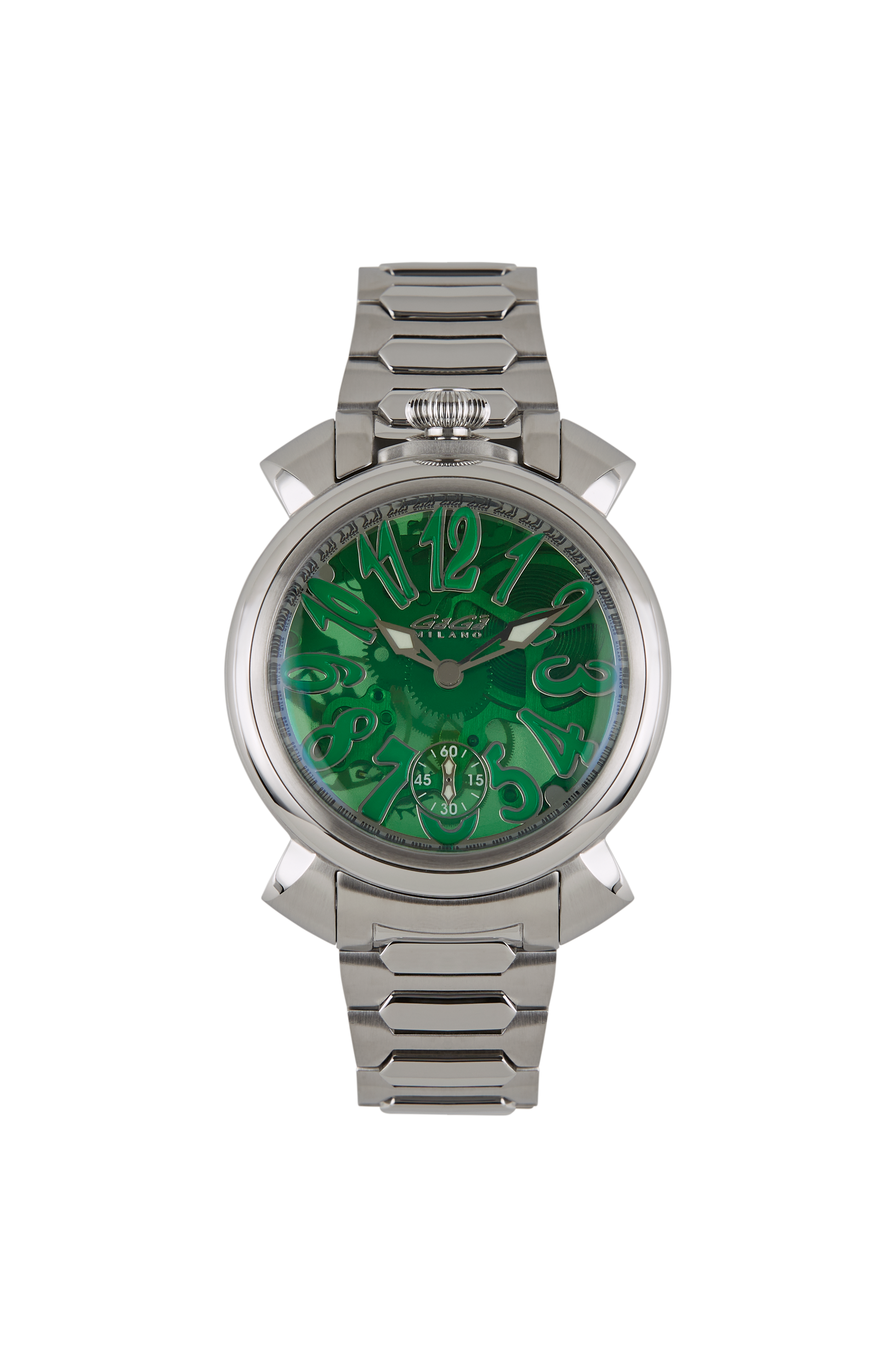 Gaga Milano MANUALE 44 ACERO VERDE #4310SK02S0STST0