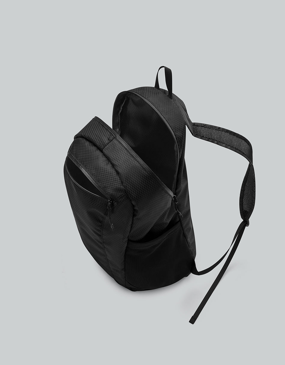 Gaston Luga Leichter, faltbarer Rucksack - Schwarz #LWPBPBK