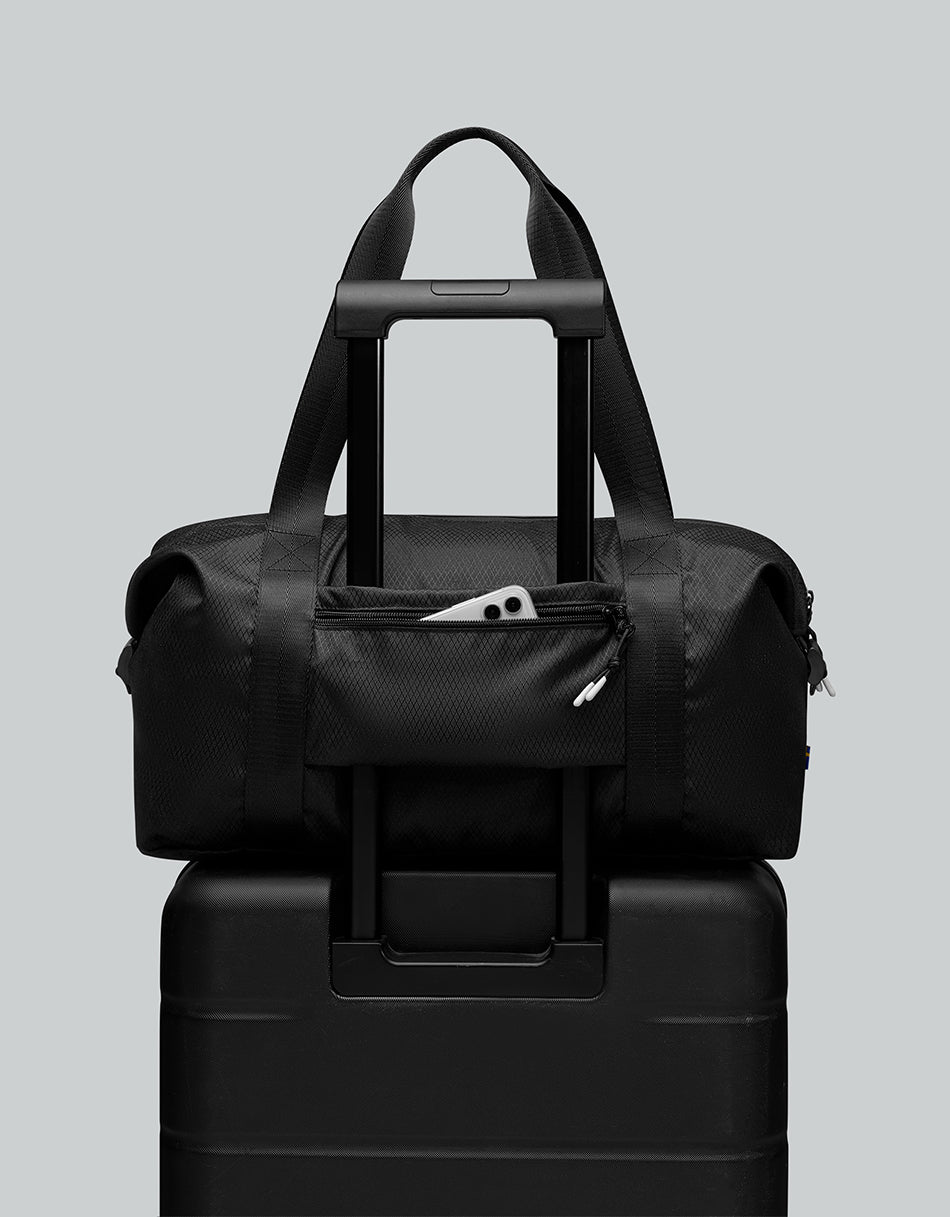 Gaston Luga Leichte, faltbare Duffel-Tasche - Schwarz #LWPDFFBK