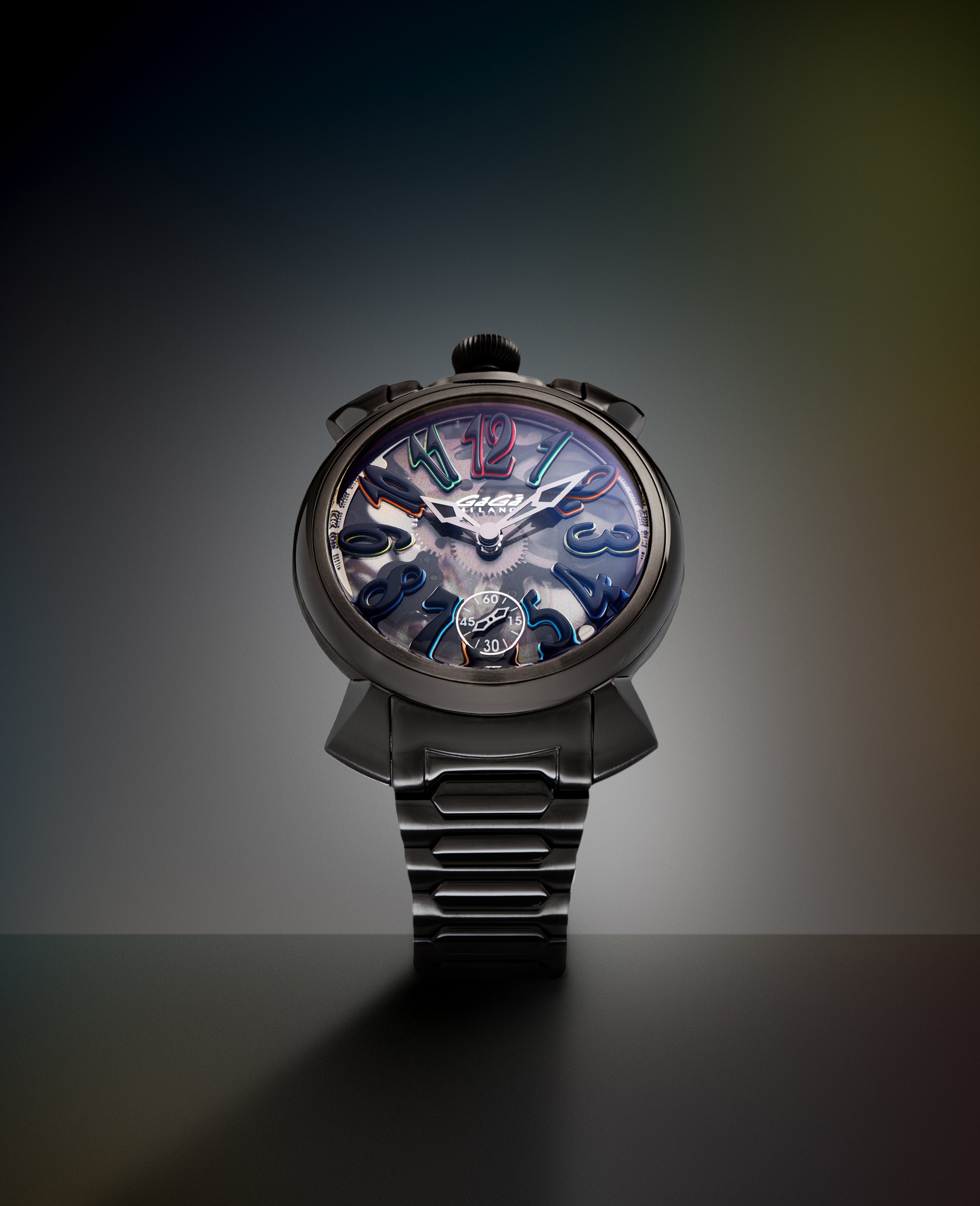 Gaga Milano MANUALE 44 GUN ÍNDICE ARCOÍRIS #4313SK01U0STSP0