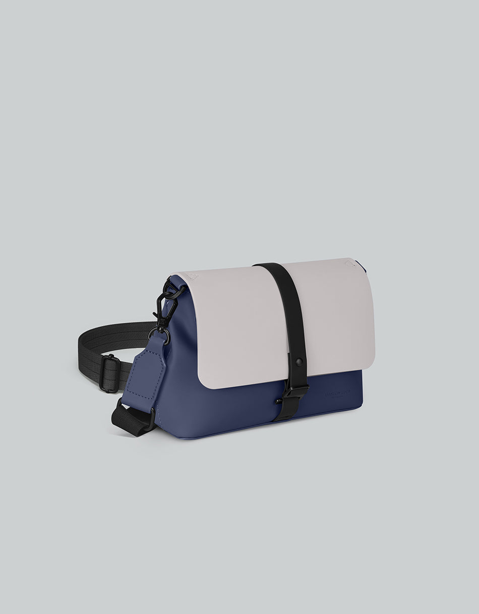 Bolso Bandolera Gaston Luga Splash - Azul Oscuro / Topo #SPCBBT