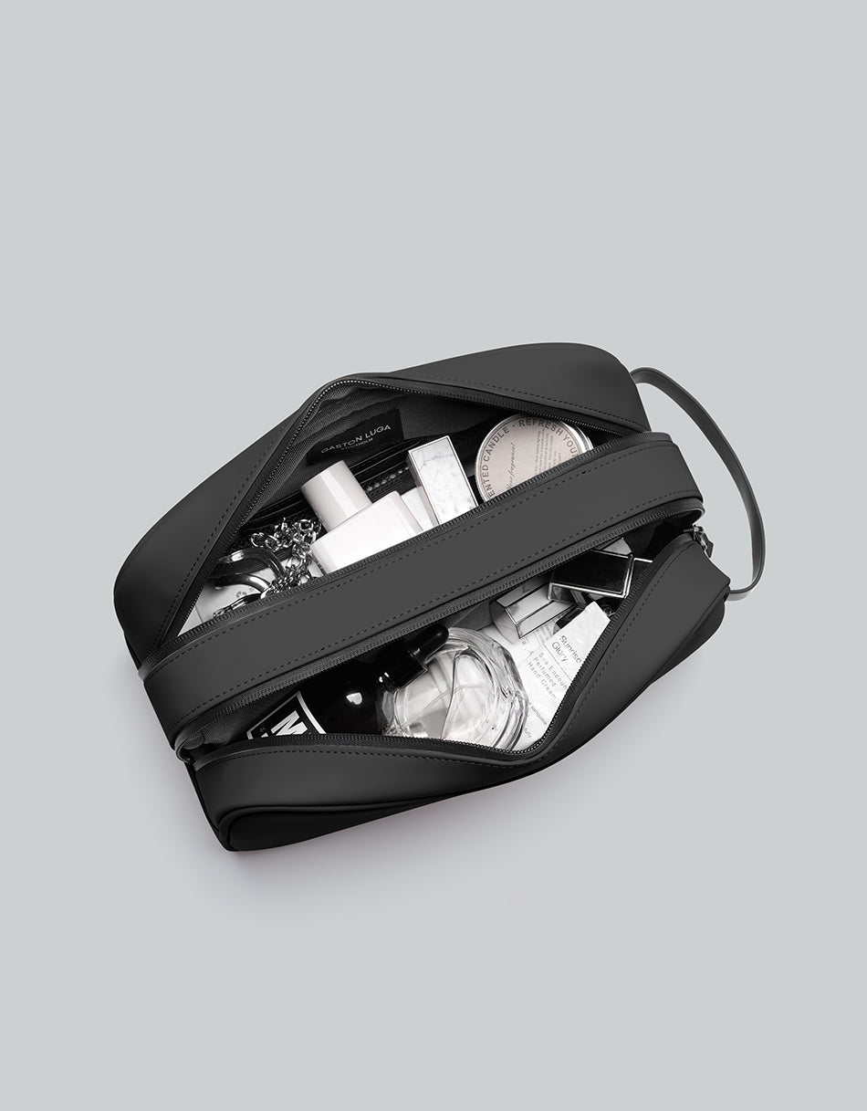 Gaston Luga Neceser Splash con Doble Cremallera - Negro #SPDZTLBK