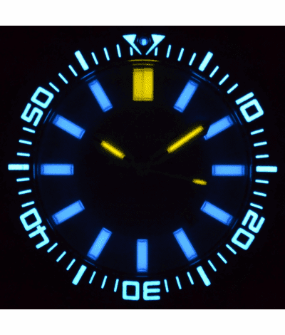 DEEPBLUE Daynight Patriot Bracelet, Blue Dial, Blue Tubes Watch - BangOn