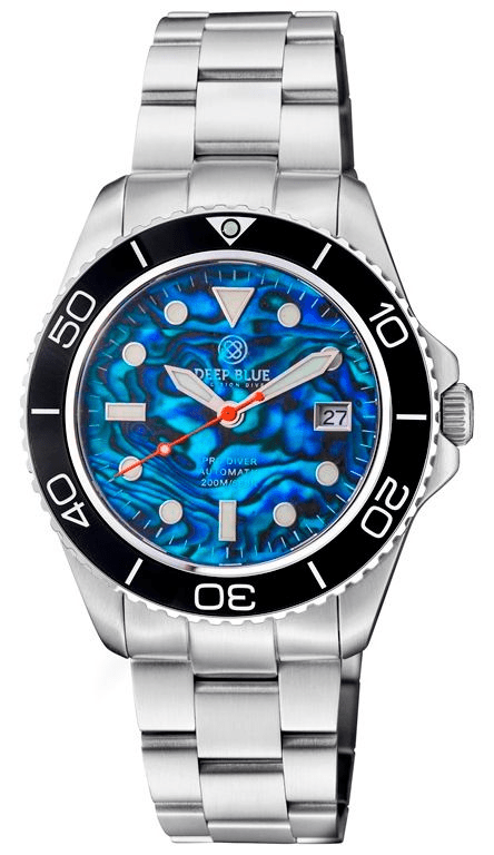 DEEPBLUE PRO DIVER 200 BRACELET BLUE ABALONE Watch - BangOn