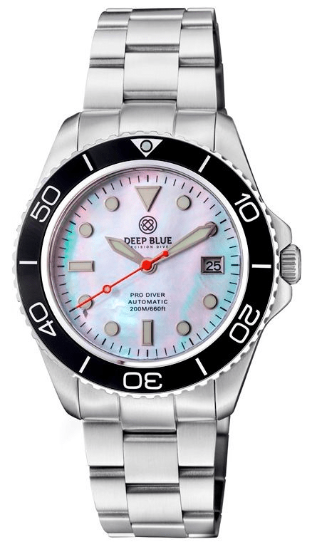 DEEPBLUE PRO DIVER 200 BRACELET MOP DIAL Watch - BangOn