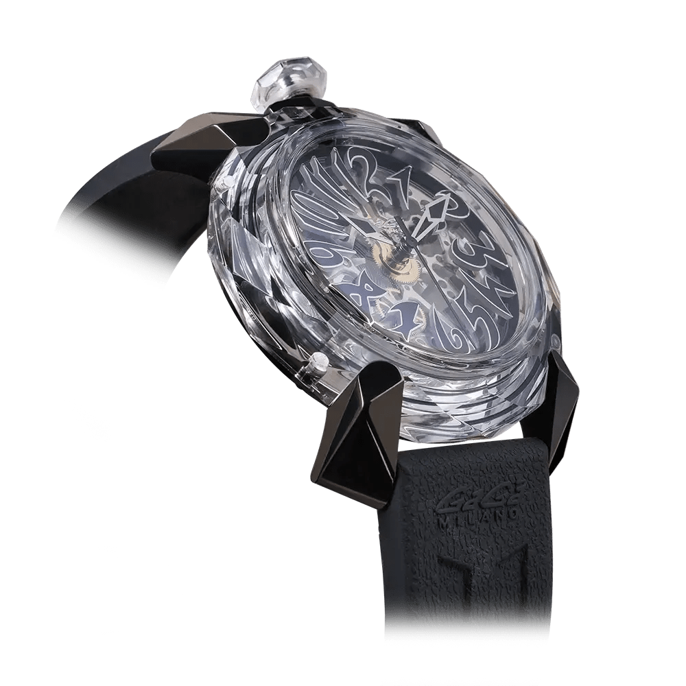 Gaga Milano Crystal 46mm Black Watch - BangOn