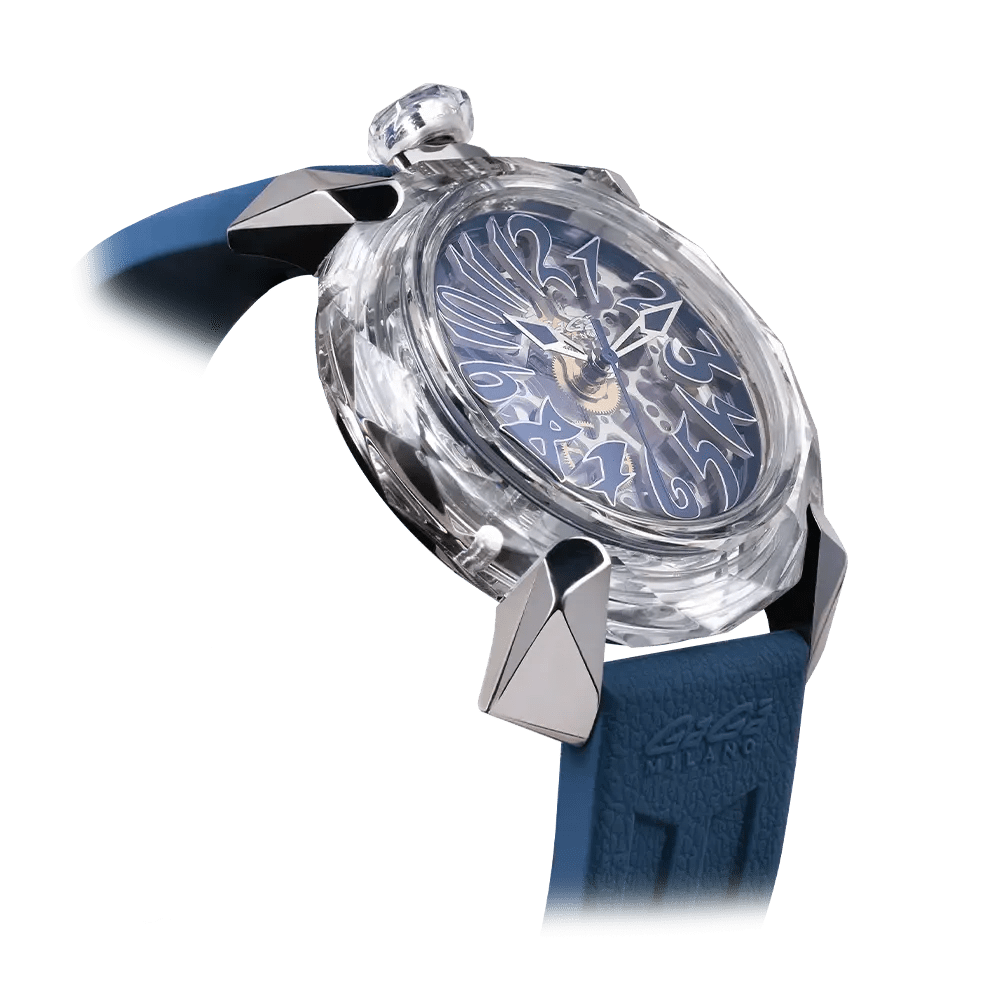 Gaga Milano Crystal 46mm Blue Watch - BangOn