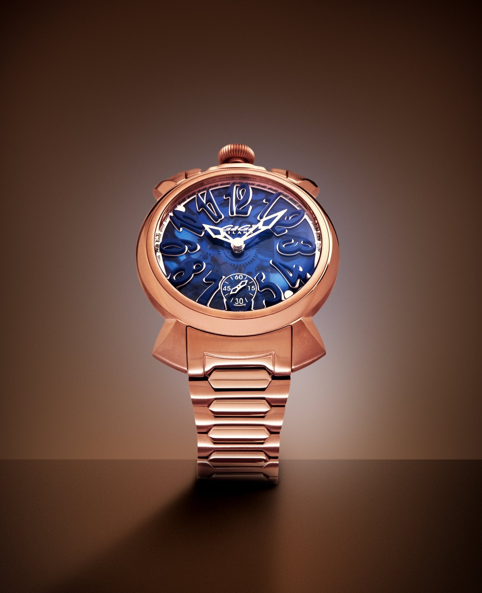 Gaga Milano MANUALE 44 ROSE GOLD Watch - BangOn