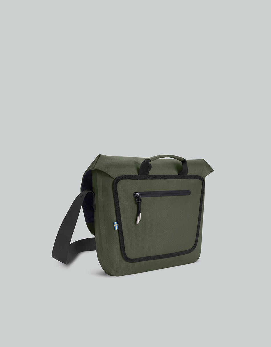 Gaston Luga Lightweight Duoseal Messenger Bag 14" - Olive - BangOn