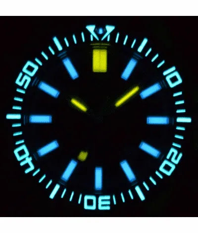 DEEPBLUE Daynight Patriot Bracelet, Black Dial, Blue tubes