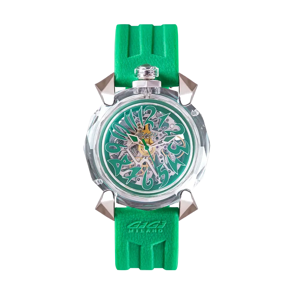 Gaga Milano CRISTAL 46mm Green #8060CY04SGSRGR0