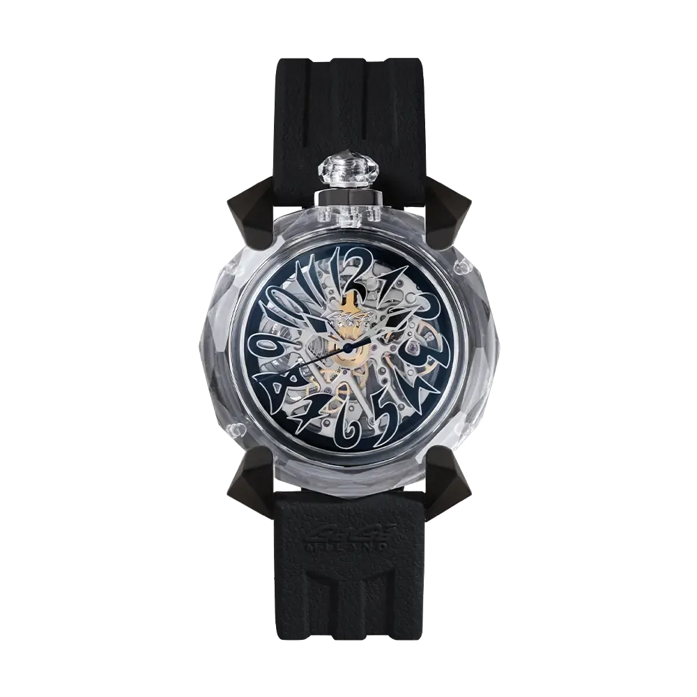 Gaga Milano Crystal 46mm Black #8063CY01UGSRBK0