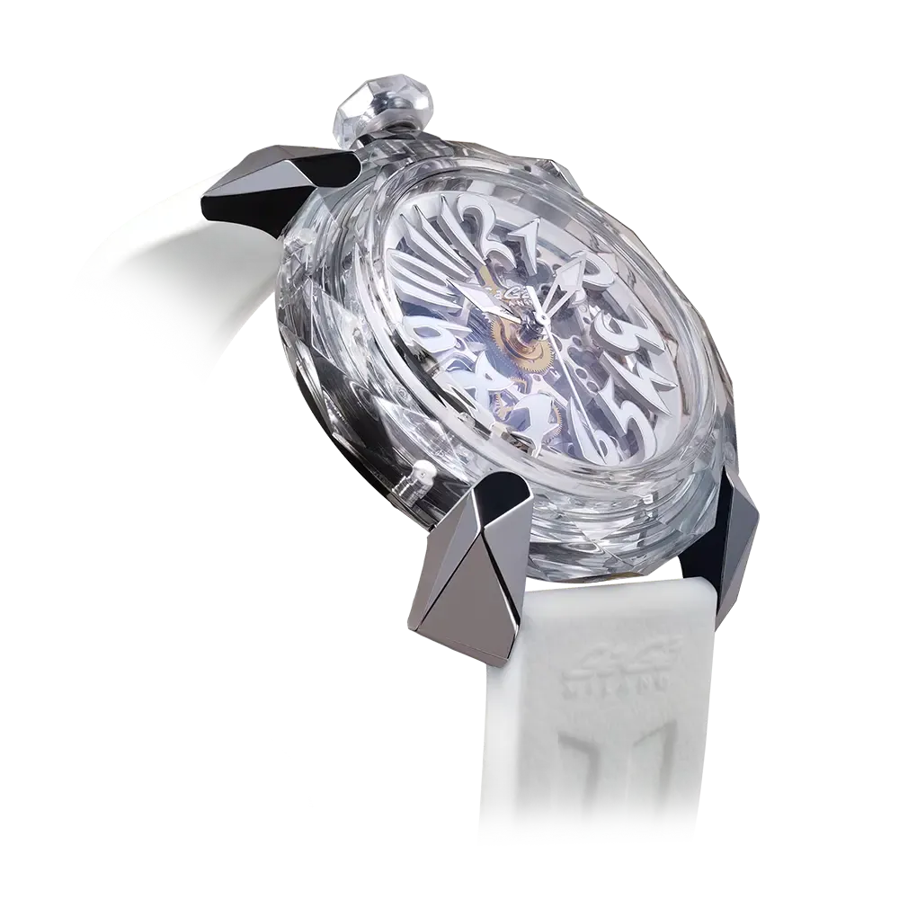 Gaga Milano Crystal 46mm White #8060CY01SGSR000