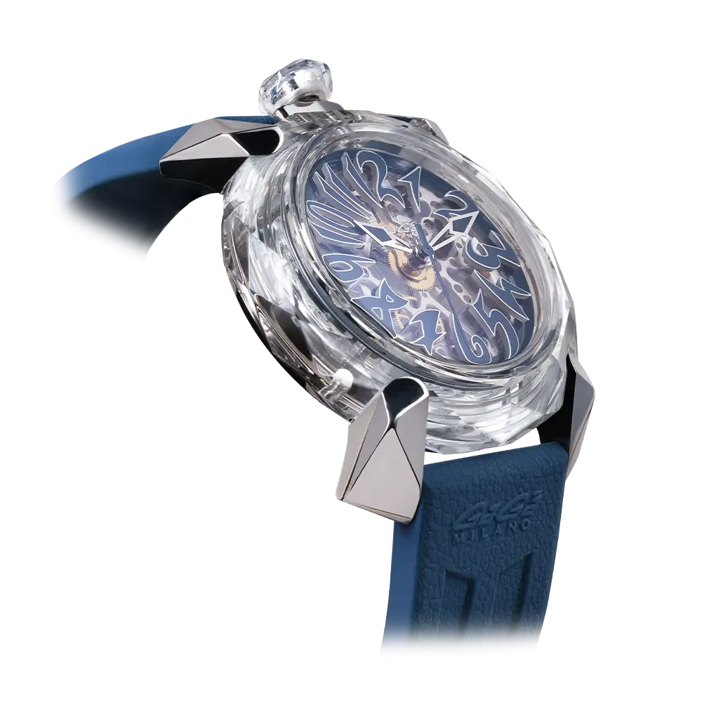 Gaga Milano Crystal 46mm Blue #8060CY03SGSRBL0