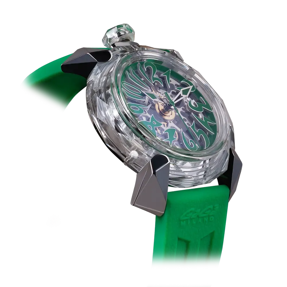 Gaga Milano CRISTAL 46mm Green #8060CY04SGSRGR0