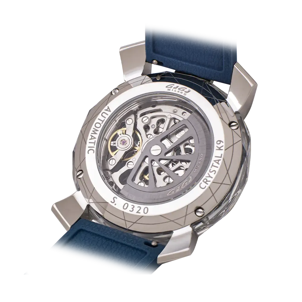 Gaga Milano Crystal 46mm Azul #8060CY03SGSRBL0