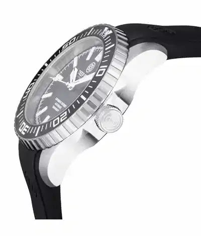 DEEPBLUE Daynight Patriot Silicon Strap, Black Dial, Blue Tubes