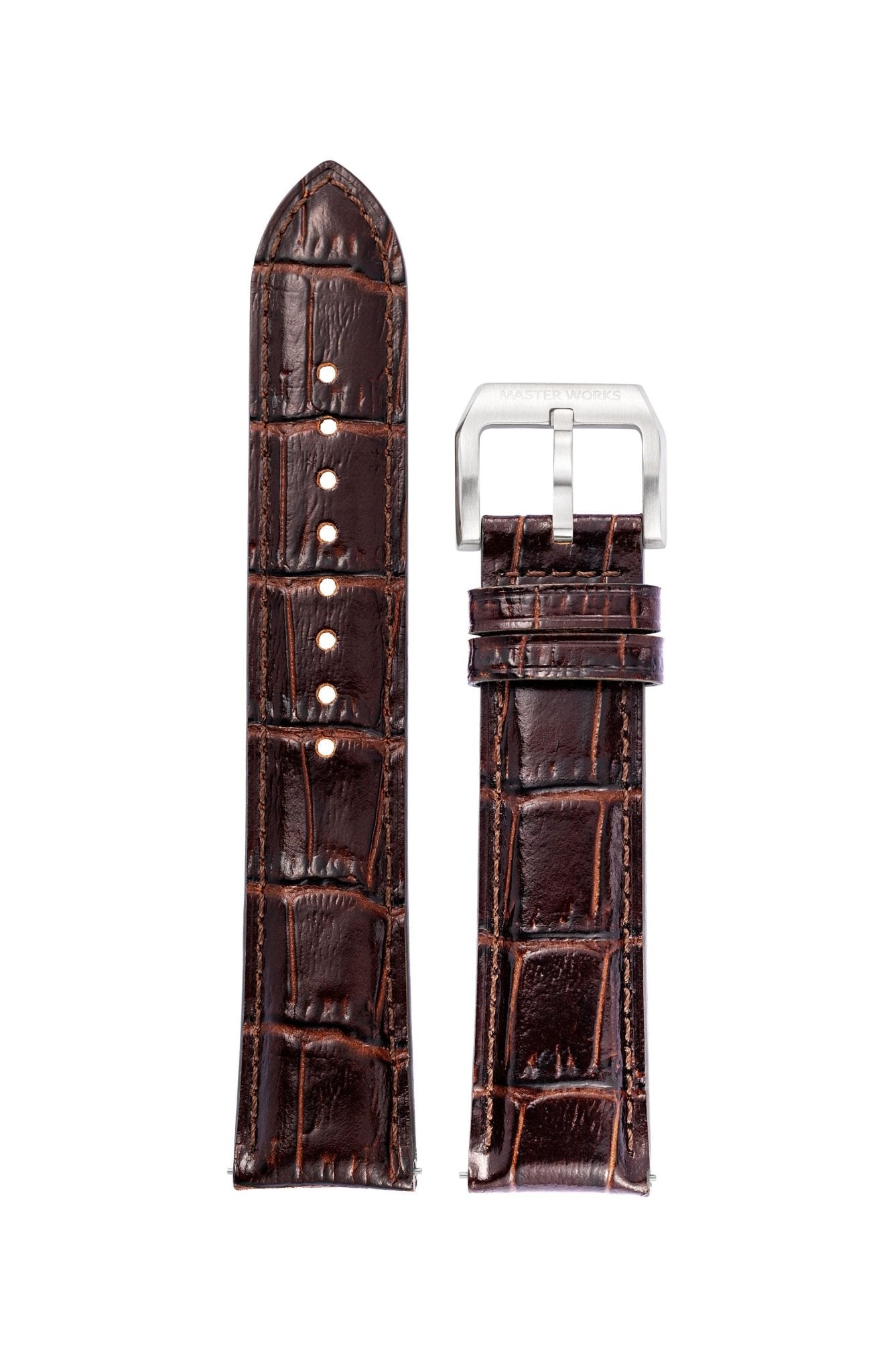 MW31 Automatic Watch - Leather Silver Dial D Brown Strap - BangOn