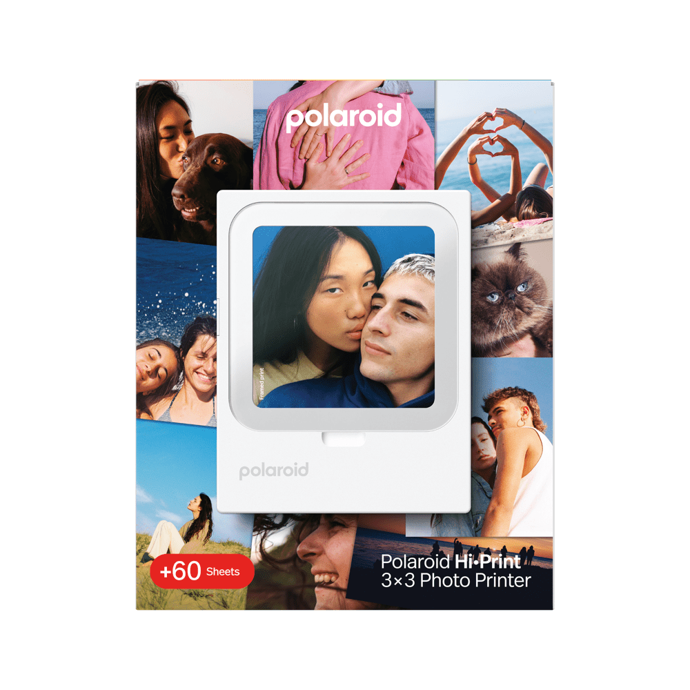 POLAROID Hi Print 3x3 Pocket Photo Printer White + 60 Sheet Bundle 006647 - BangOn