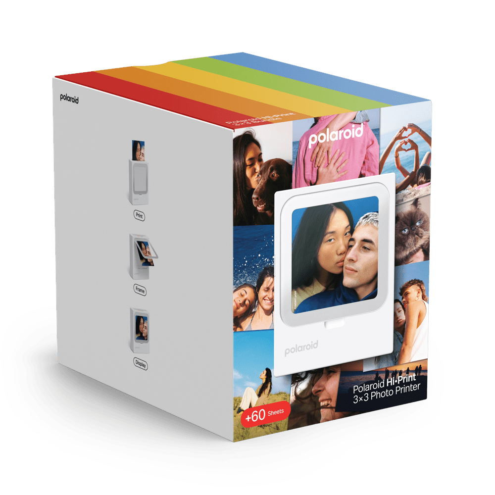 POLAROID Hi Print 3x3 Pocket Photo Printer White + 60 Sheet Bundle 006647 - BangOn