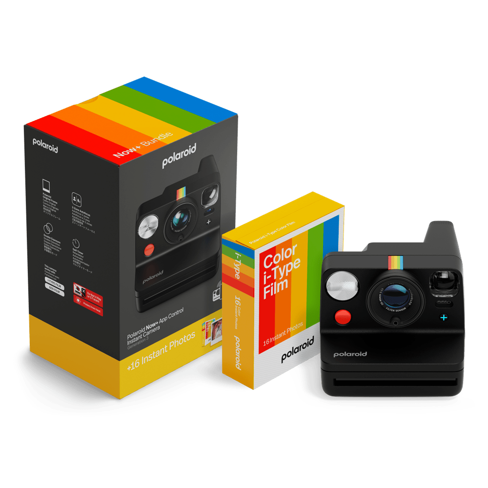 Polaroid Now+ Generation 3 EB Starter Set - Black Instant Camera - BangOn