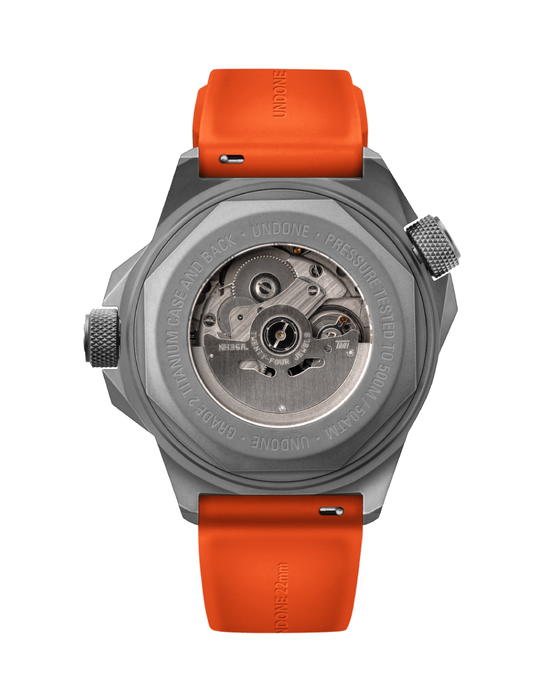 Undone Aquadeep Automatic with Orange Strap Watch - BangOn