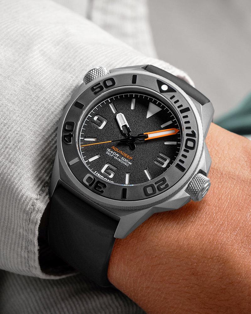 Undone Aquadeep Signal Black Automatic watch - BangOn