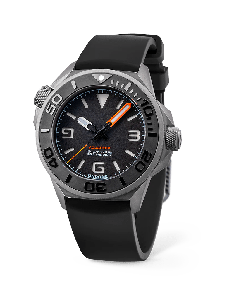 Undone Aquadeep Signal Black Automatic watch - BangOn