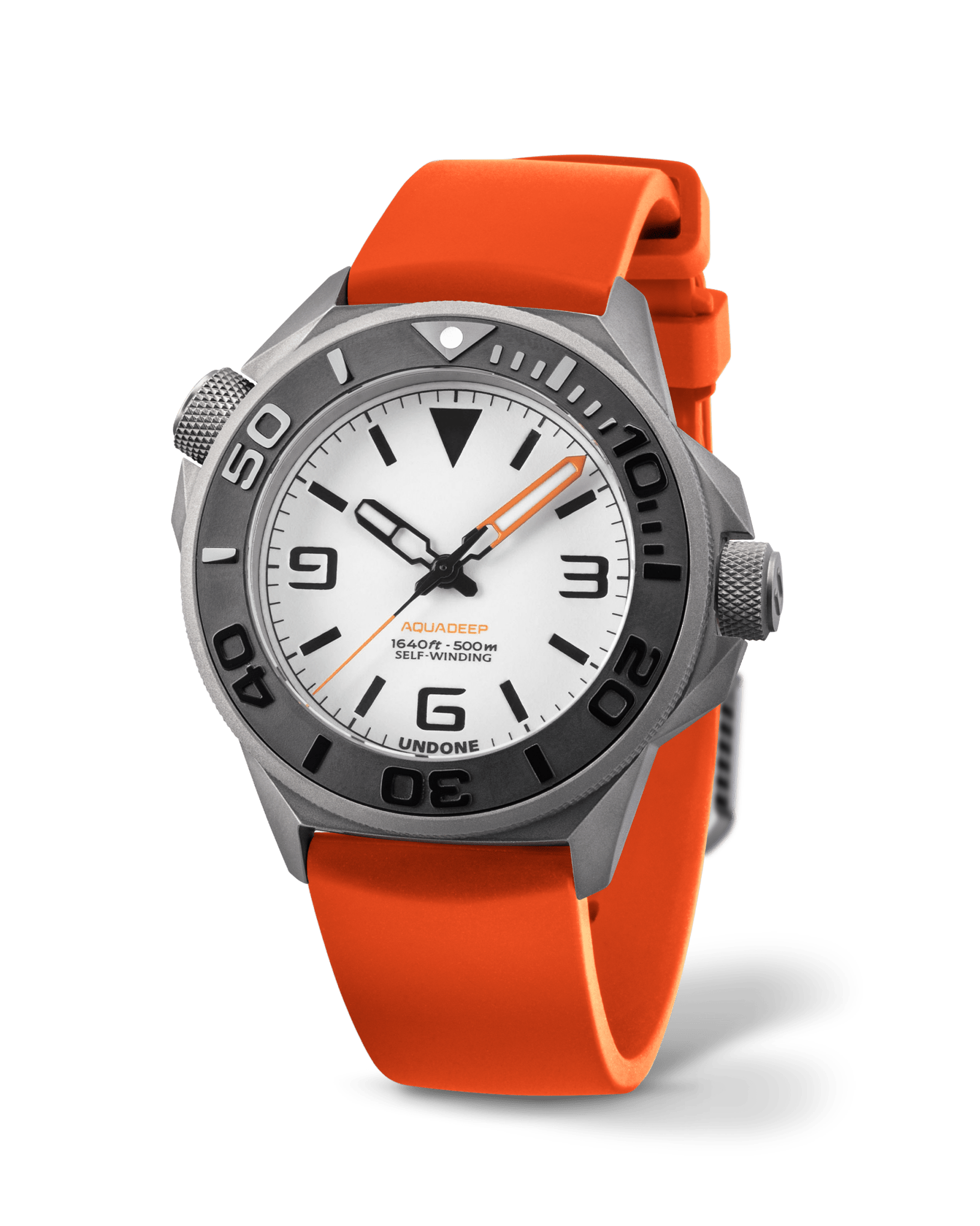 Undone AquaLume Automatic Watch - Orange Rubber - BangOn