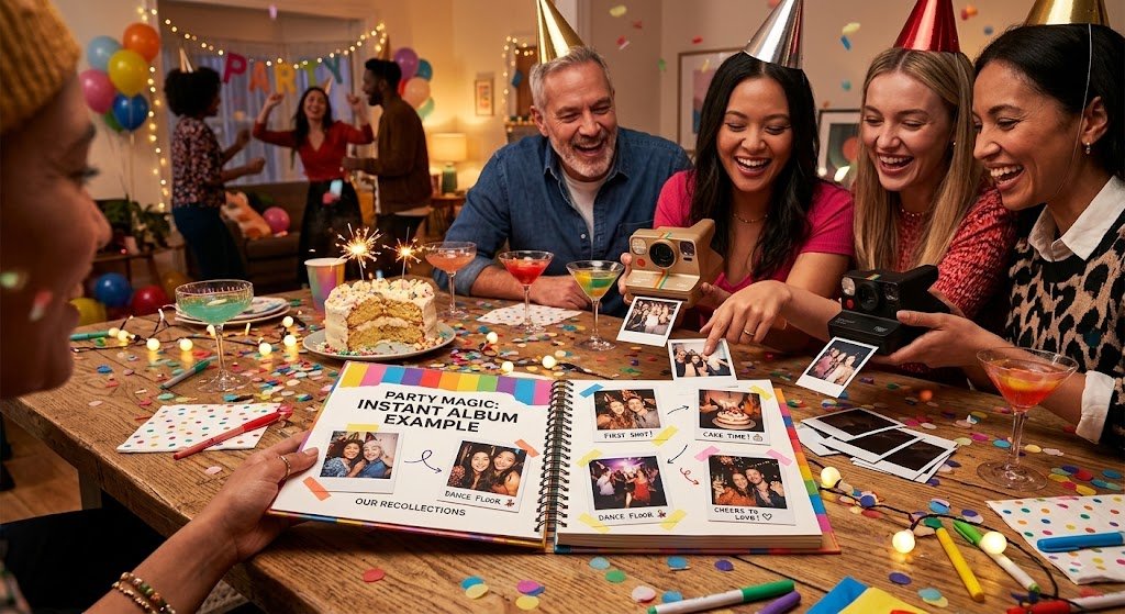 An Instant Camera Party Album Example That Works - BangOn
