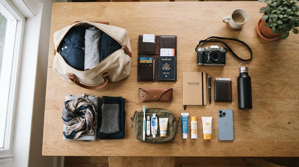 Minimalist Weekend Travel Packing List - BangOn
