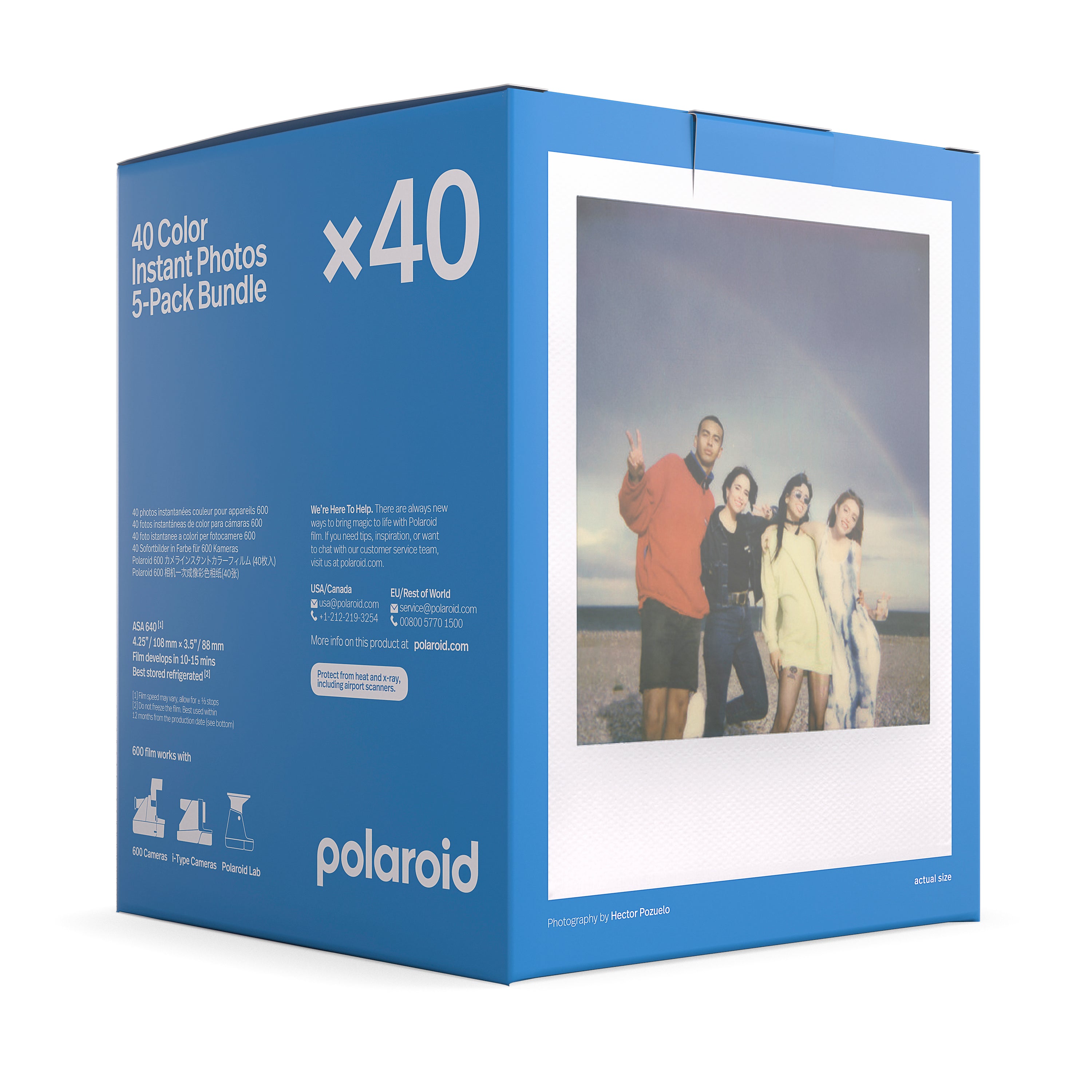 Polaroid Farbfilm für 600 – x40 Film-Pack Sofortbildkamera Farbfilm für 600 #6013