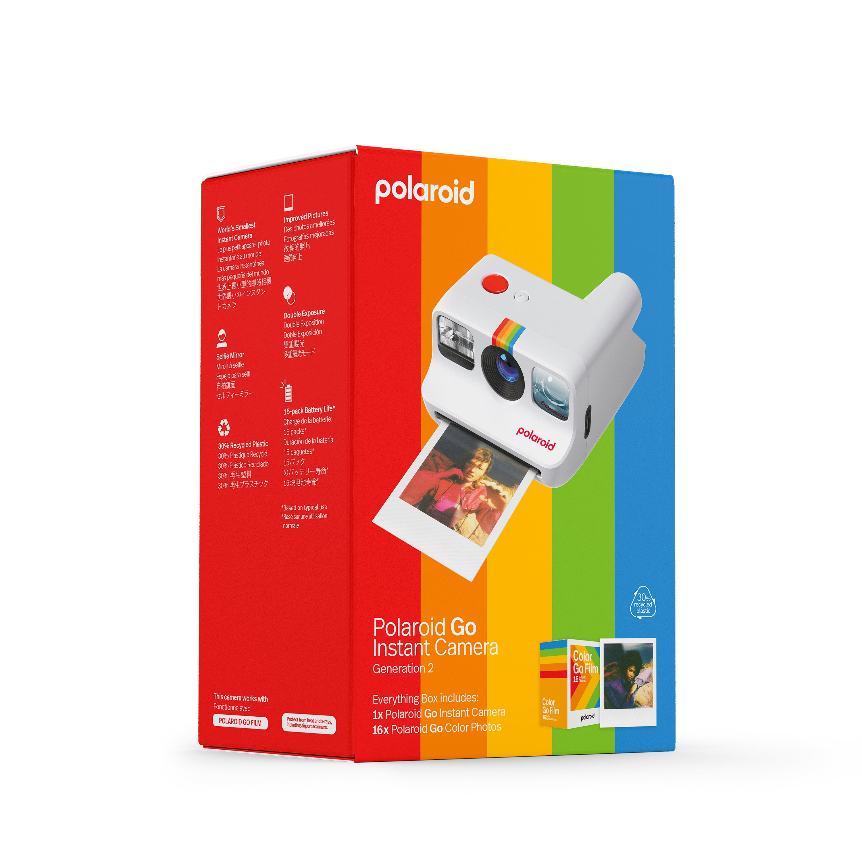 Polaroid Go Gen 2 Kamera Set 16X Go Farbfilm Sofortbildkamera Go Everything Box Weiß #006282