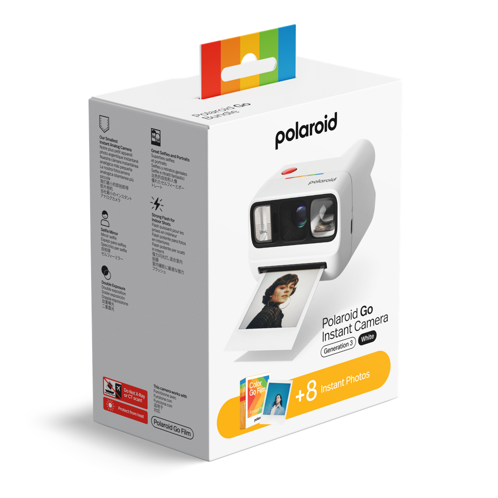 Polaroid Go Gen 3 White + Color Film Bundle (8Photos)