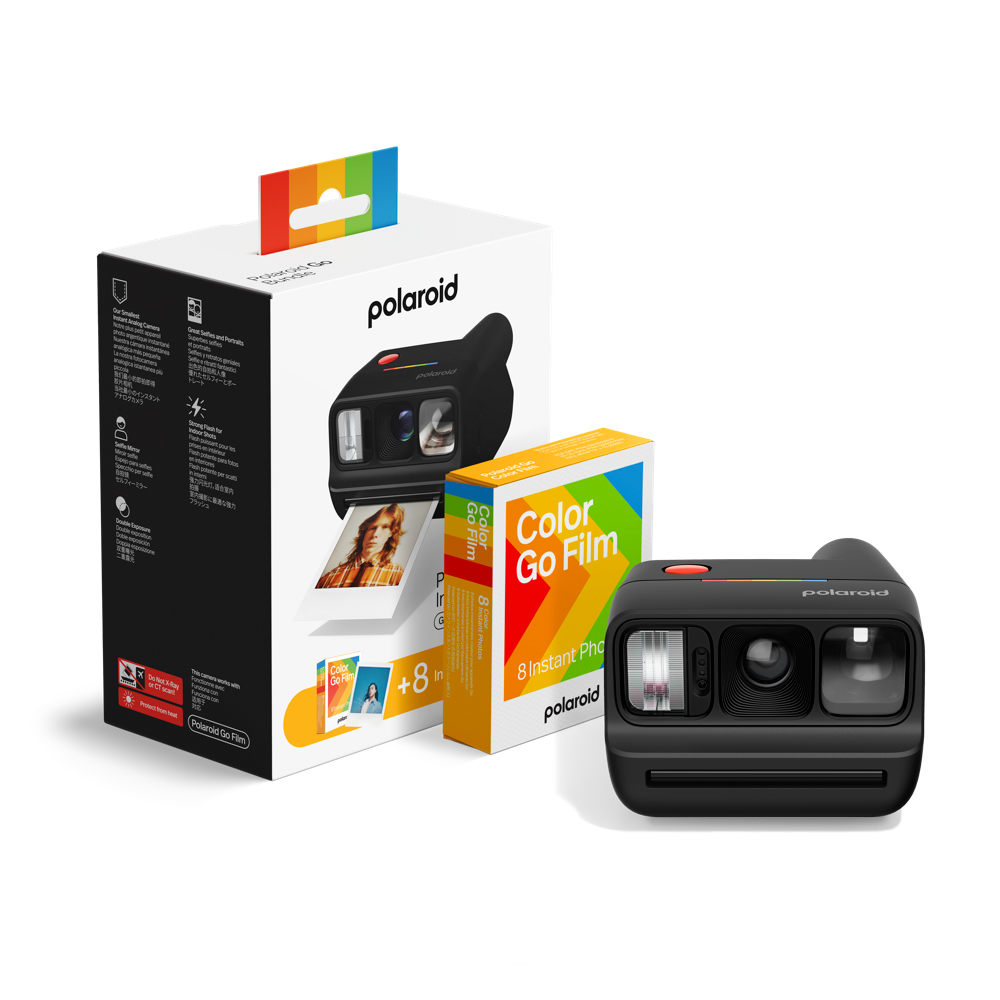 Polaroid Go Gen 3 Black + Color Film Bundle ( 8Photos)