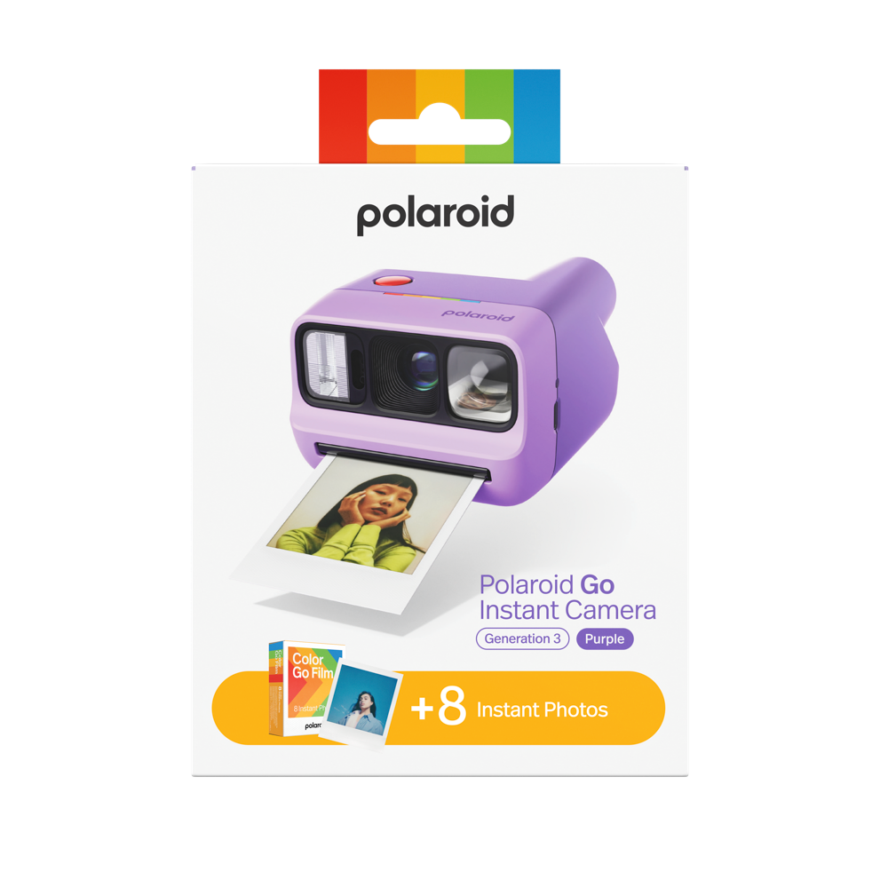 Polaroid Go Gen 3 Purple + Color Film Bundle (8 Photos)