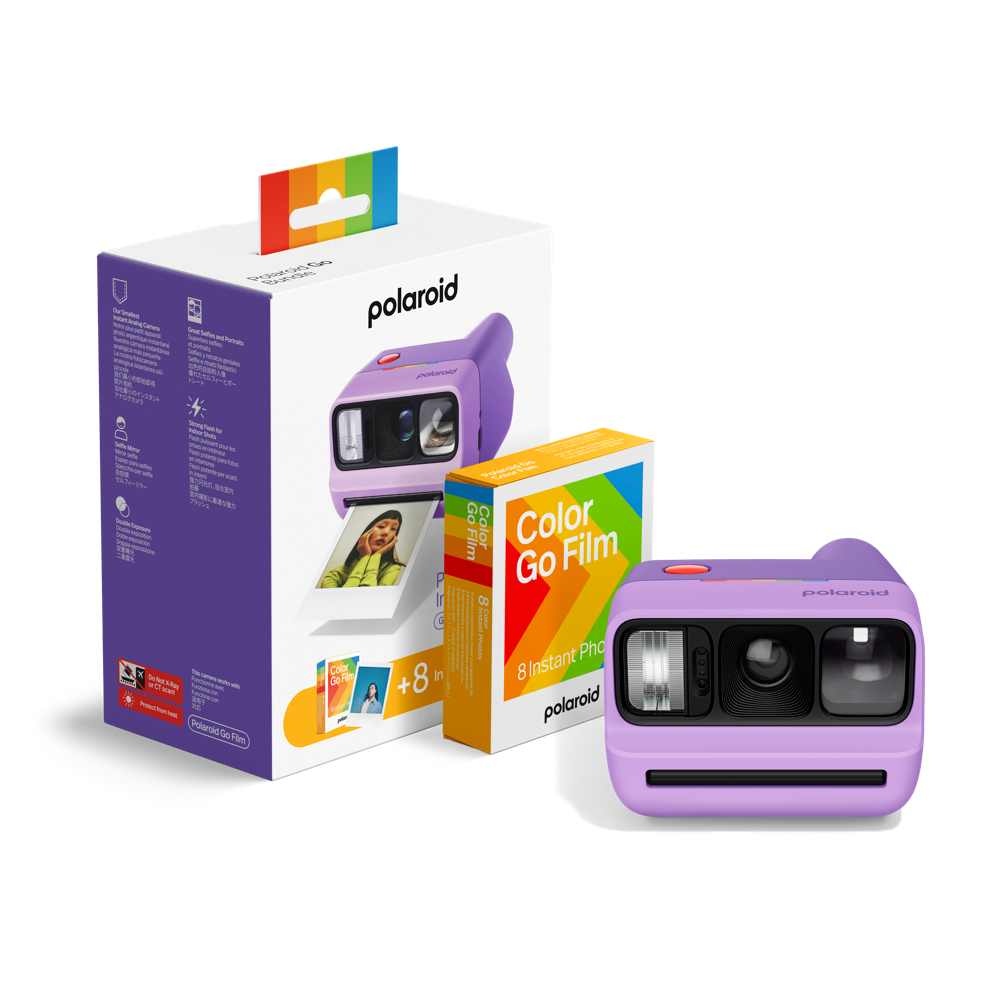 Polaroid Go Gen 3 Purple + Color Film Bundle (8 Photos)