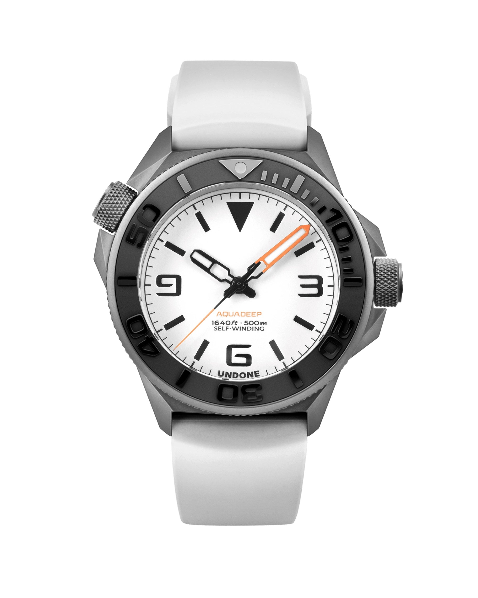 Reloj Automático Undone AquaLume - Goma Blanca #AQD-RBR-WHT