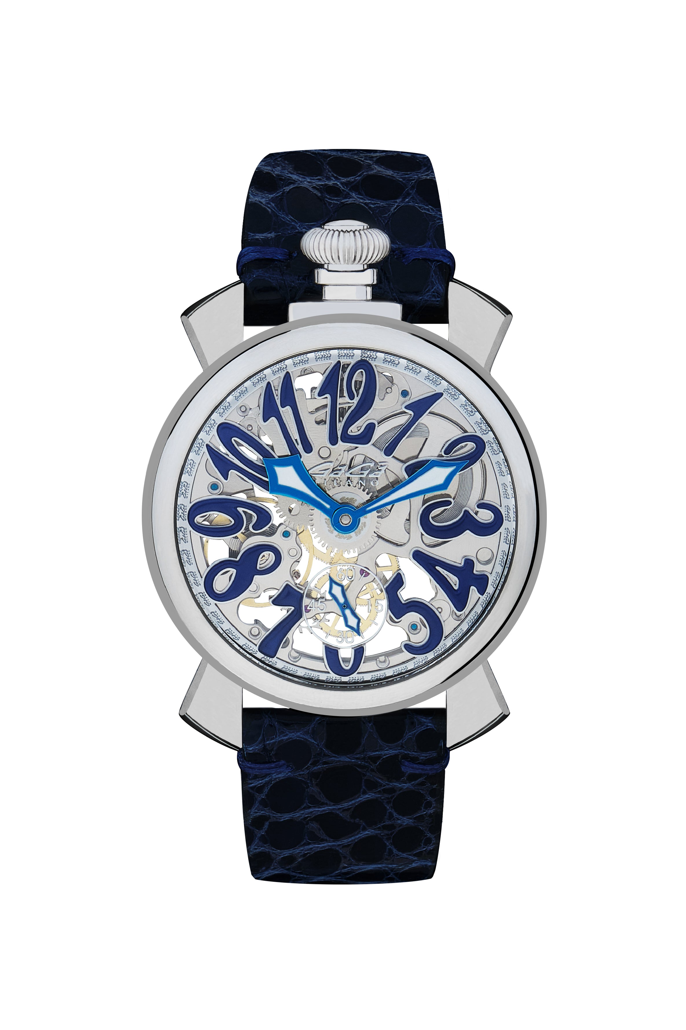 <tc>Gaga Milano</tc> SKELETON 48 MM - STEEL blau #5310SK04S0AGBL0