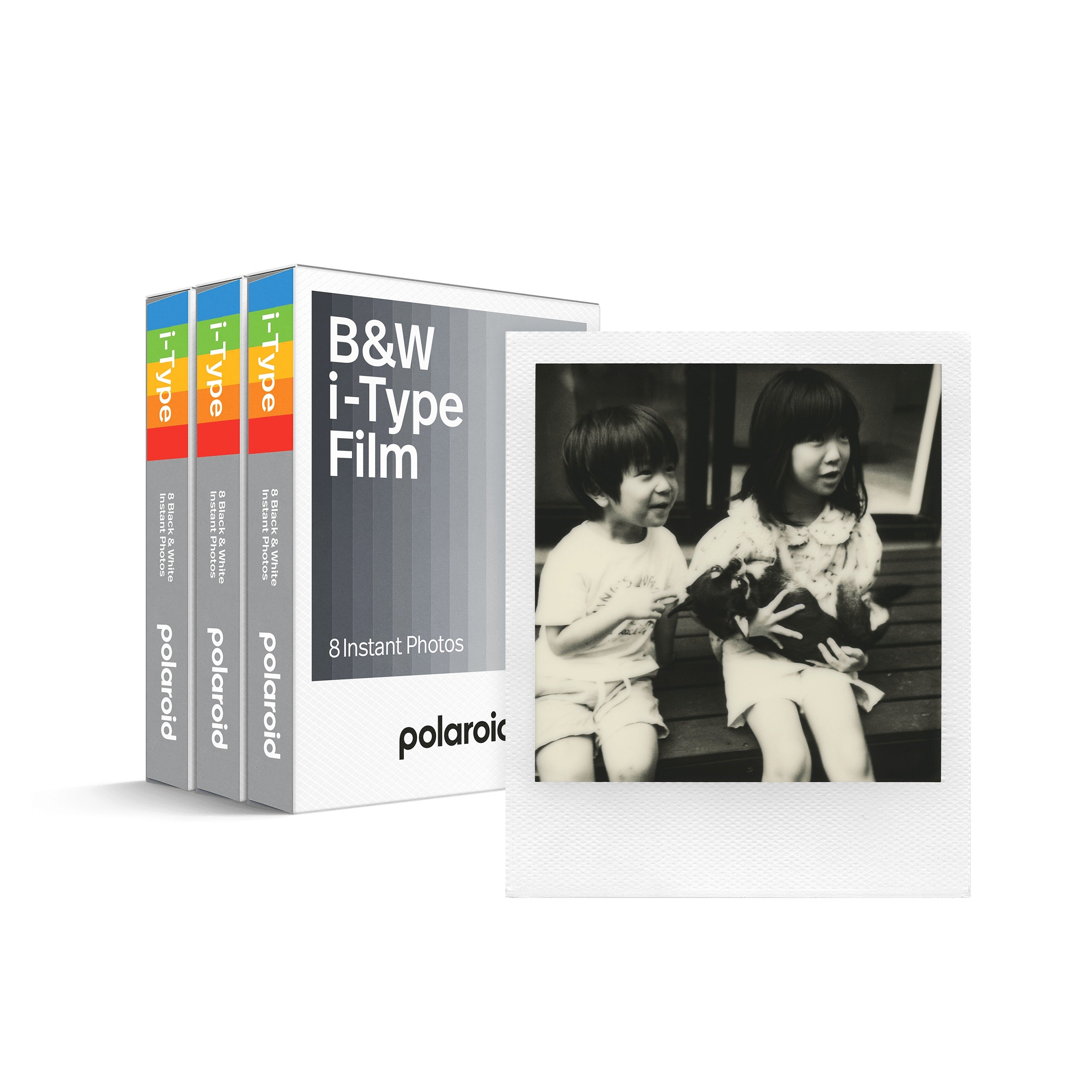 Polaroid i-Type Schwarzweiß-Fotofilm Weißer Rahmen, 3er-Set mit 24 Fotos #6001Set_3