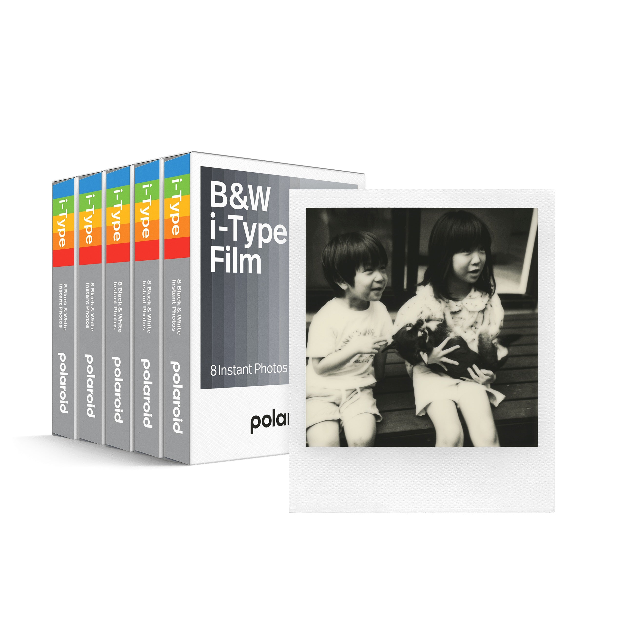 Polaroid i-Type Weißer Rahmen Schwarzweiß-Sofortbildkamera-Foto, Set mit 5 und 40 Fotos #6001Set_5