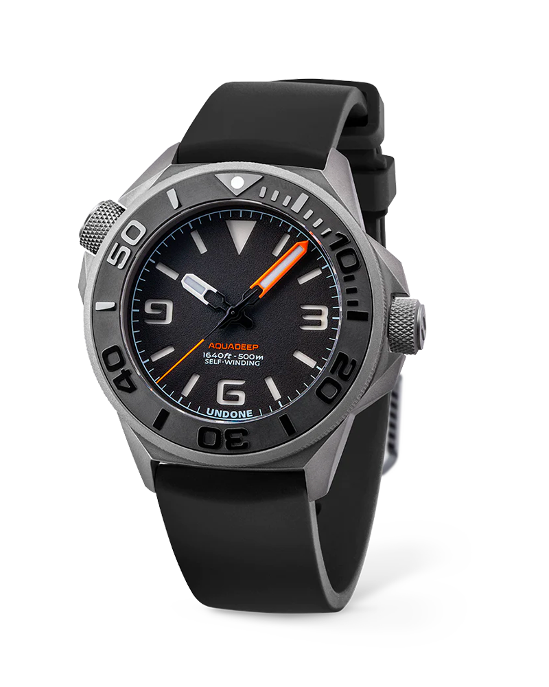 Reloj automático Undone Aquadeep Signal Black #AQD-369-BLK