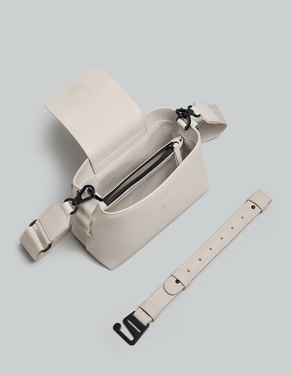 Gaston Luga Splashini Bolso Bandolera - Crema Nube #CB201