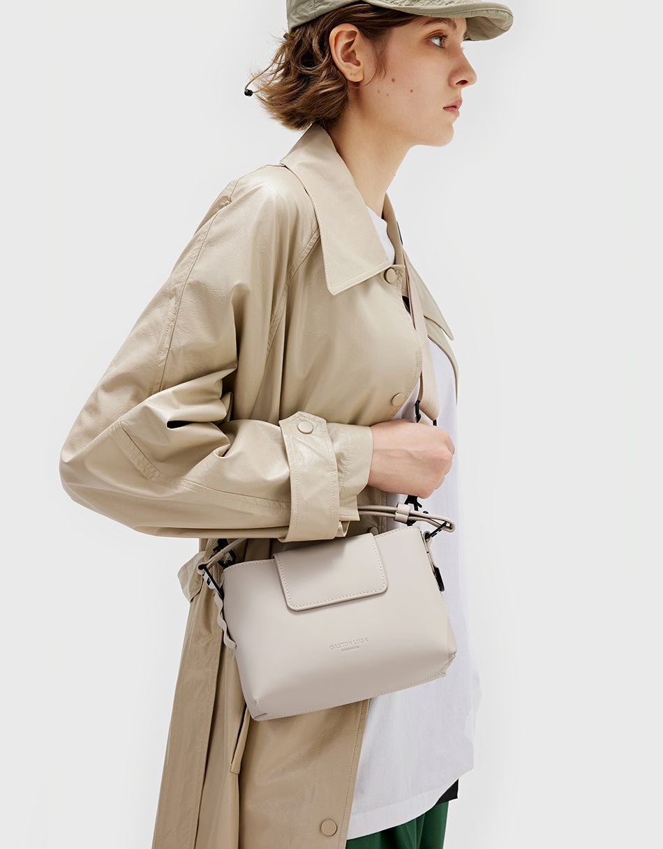 Gaston Luga Splashini Bolso Bandolera - Crema Nube #CB201