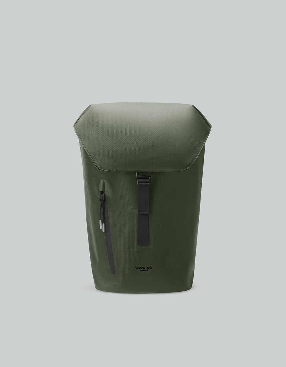Gaston Luga Leichter DuoSeal Klappenrucksack 14" Oliv #LWDSFBP14OL