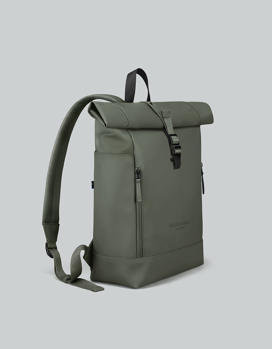 Gaston Luga Rolltop 14"/ Rullen 13'' Rucksack - Oliv #RE905