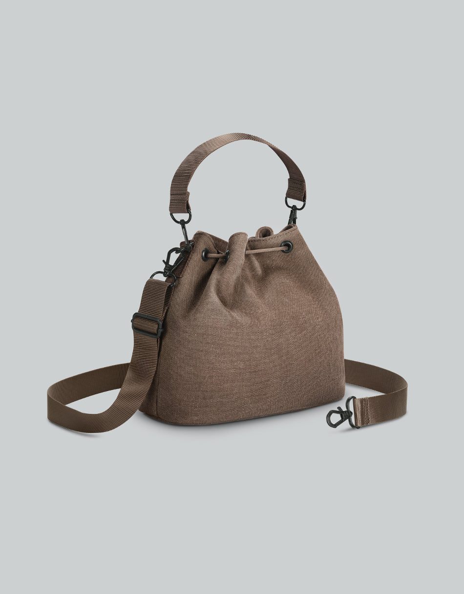 Gaston Luga Spläsh Bucket Crossbody - Weave Dusty Brown