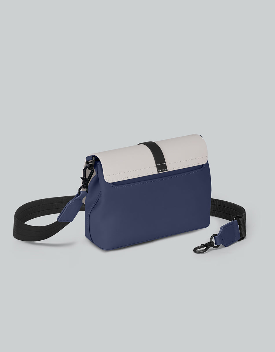 Bolso Bandolera Gaston Luga Splash - Azul Oscuro / Topo #SPCBBT